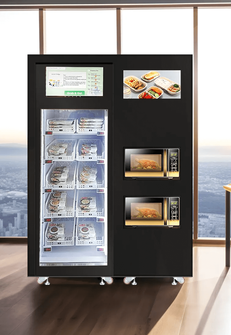 Buy Smart Fridge Vending Machine to Sell Pre-Made Meal with Screen and ...